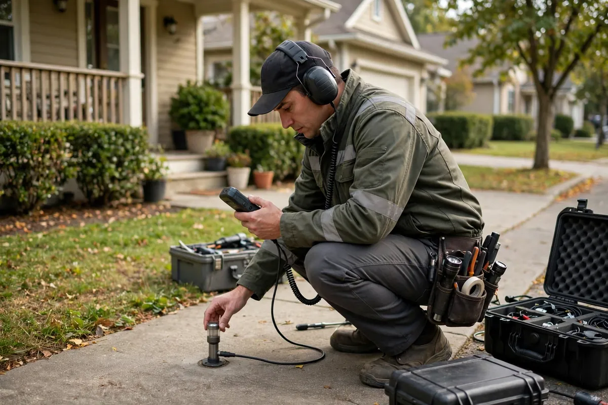 Acoustic listening gear in use