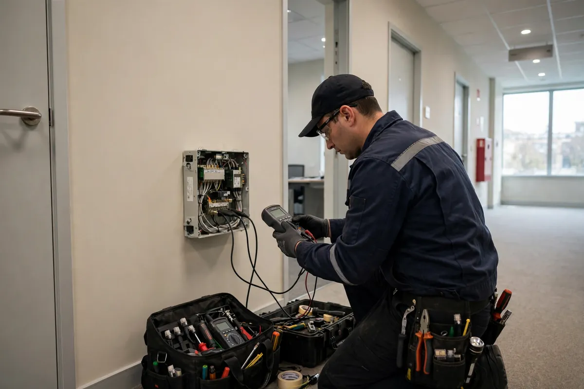 Leak detection in an office building