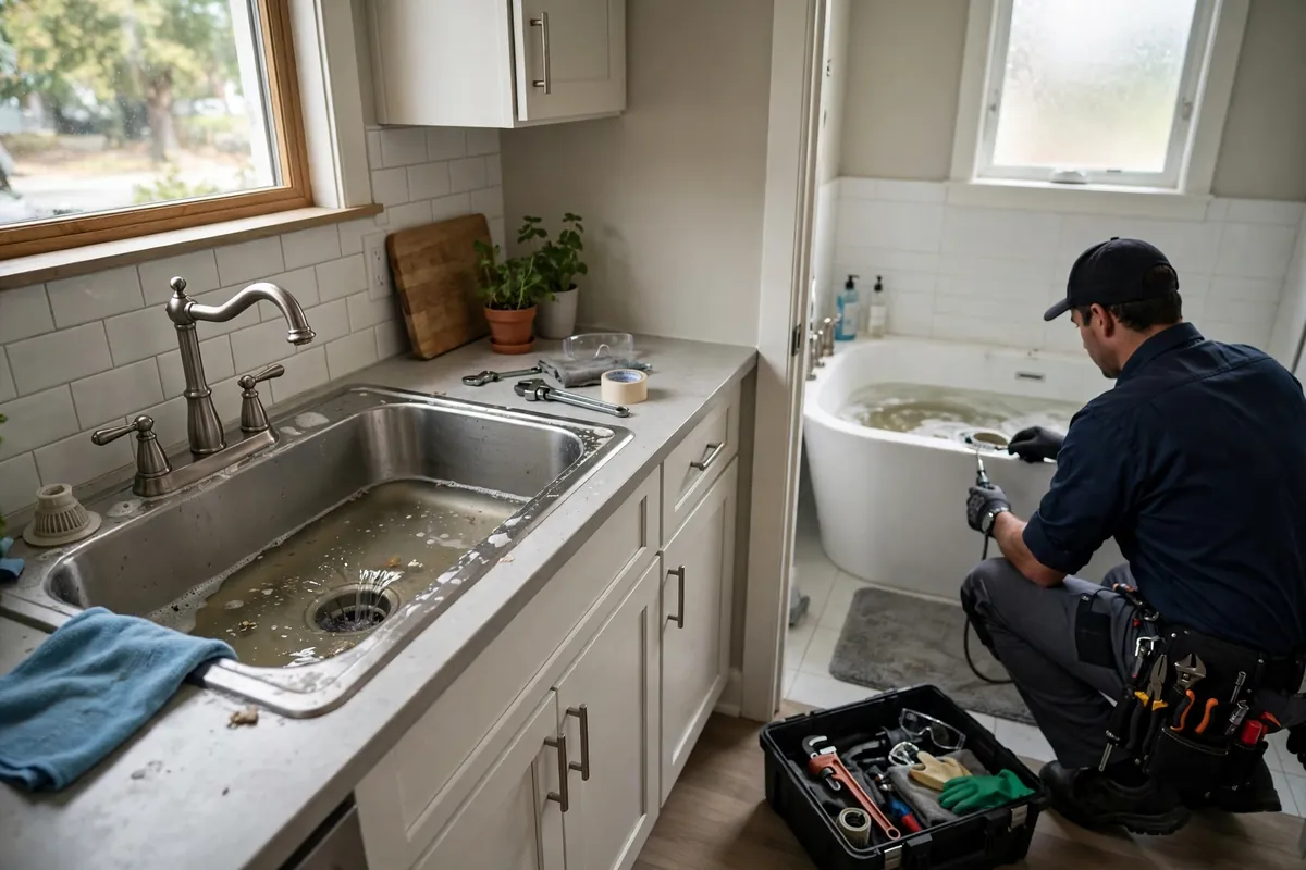 Multiple slow drains in a home